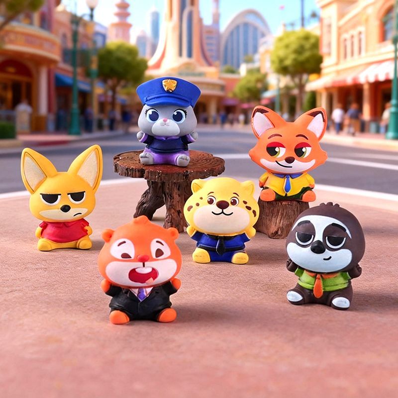 Car Accessories Dashboard - Figur resin Zootopia kecil, dekorasi dasbor
