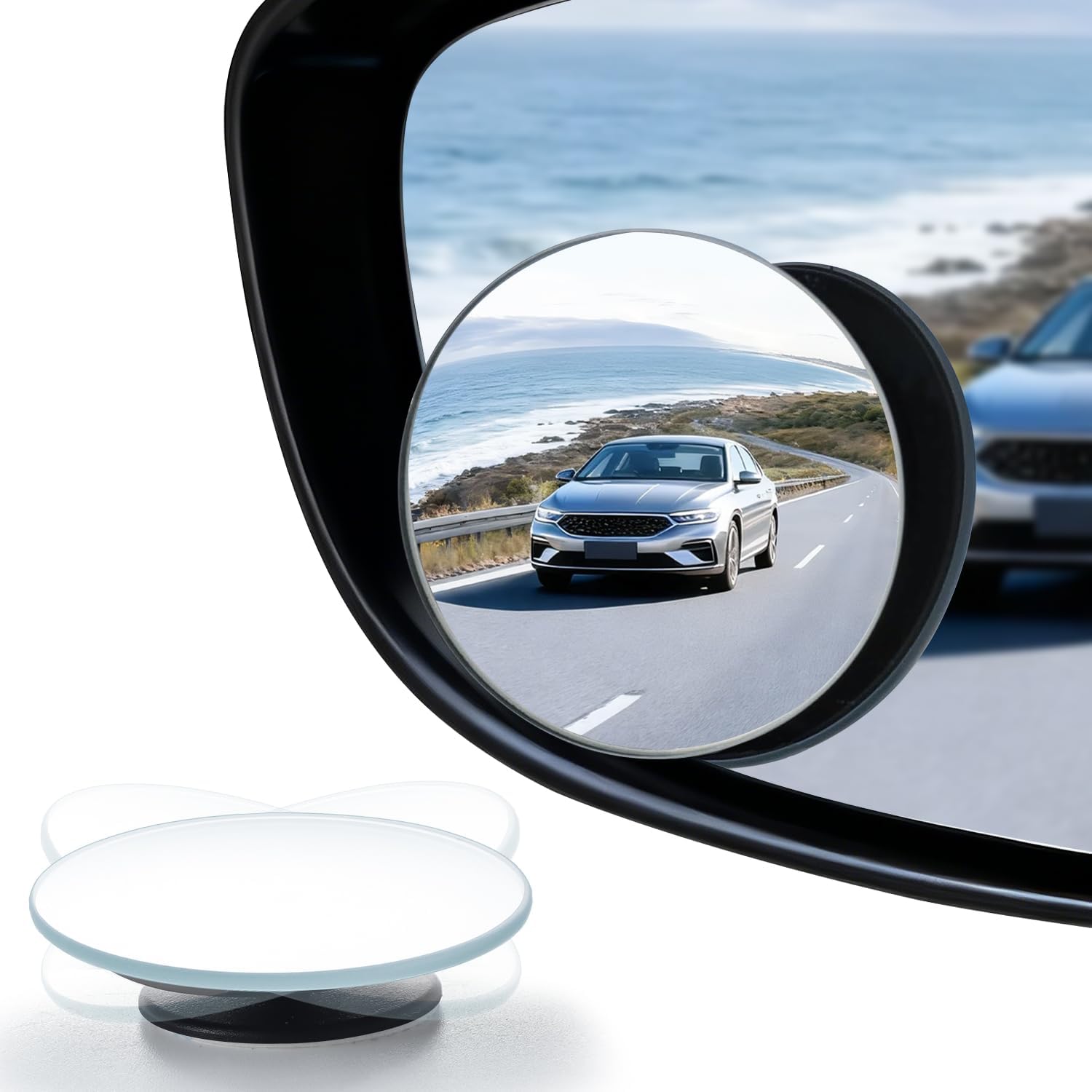 Car Blind Spot Mirror - Cermin Titik Buta, Kaca HD Bulat