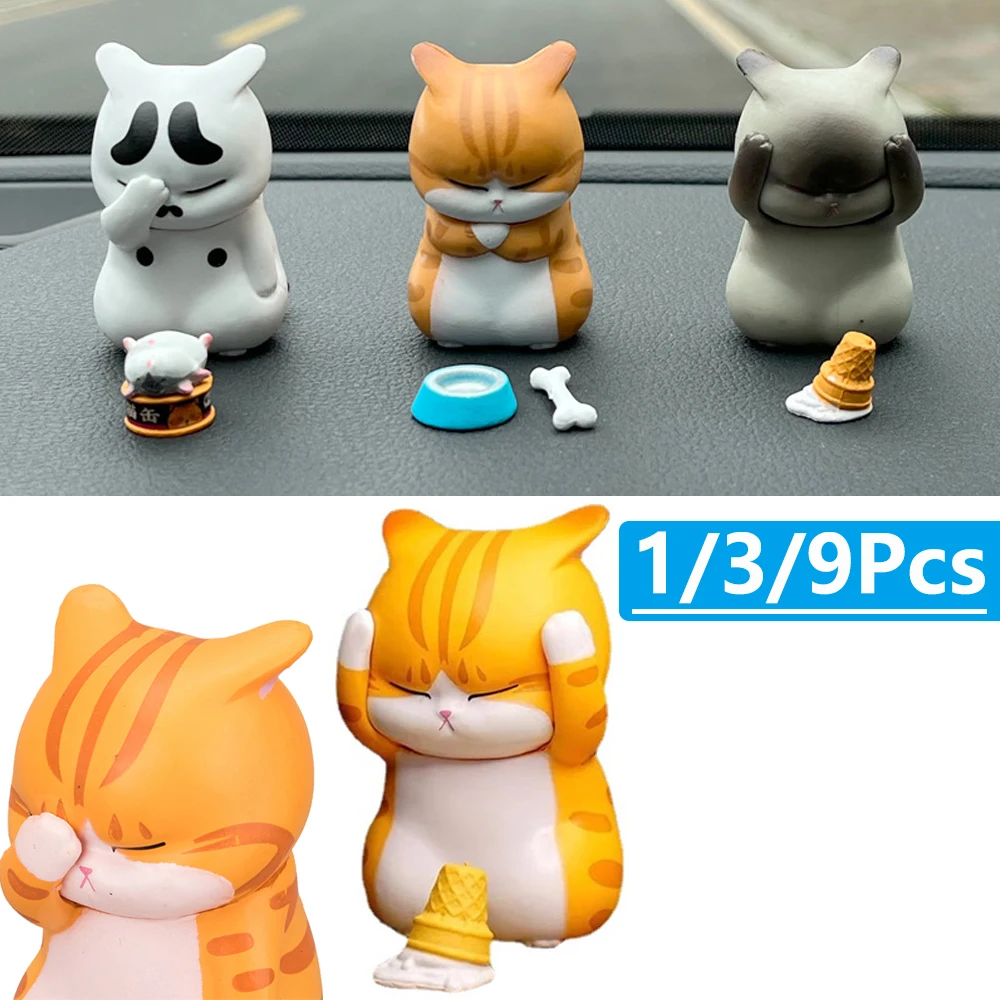 Car Accessories Japanese - 1/9 Kawaii boneka kucing ornamen patung