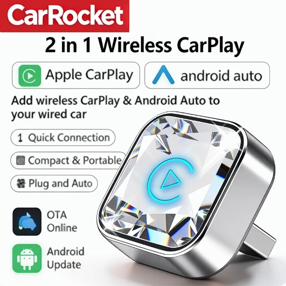 Car Accessories Usa - CarRocket Mini 2in1 Adaptor Nirkabel Wireless