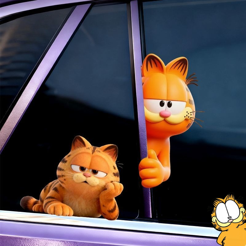 Car Accessories Kit - Stiker Garfield anime kartun lucu imut