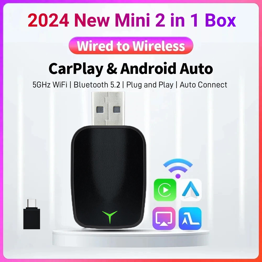 Car Accessories Usa - Gadget mobil adaptor otomatis 2-In-1, Android