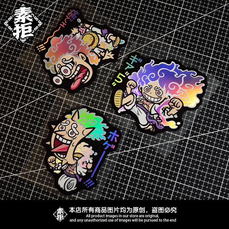 Stiker Laser One Piece Nika Mo - Car Accessories Japanese ulasan dan harga