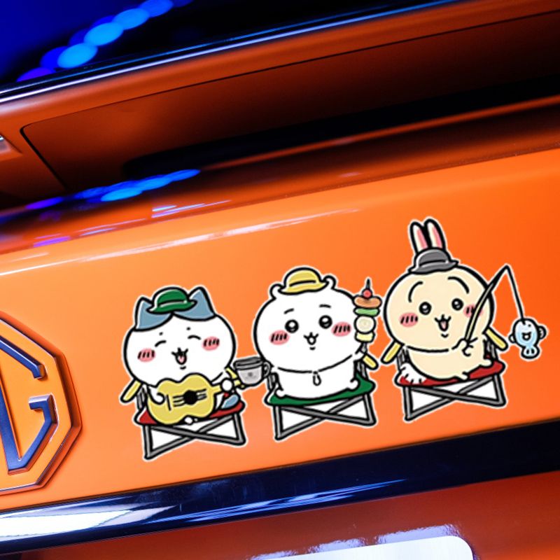 Chiikawa Stiker Bodi Mobil Kac - Car Accessories Japanese ulasan dan harga