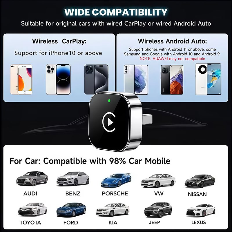 Adaptor CarPlay Nirkabel 2-in- - Car Accessories Usa ulasan dan harga
